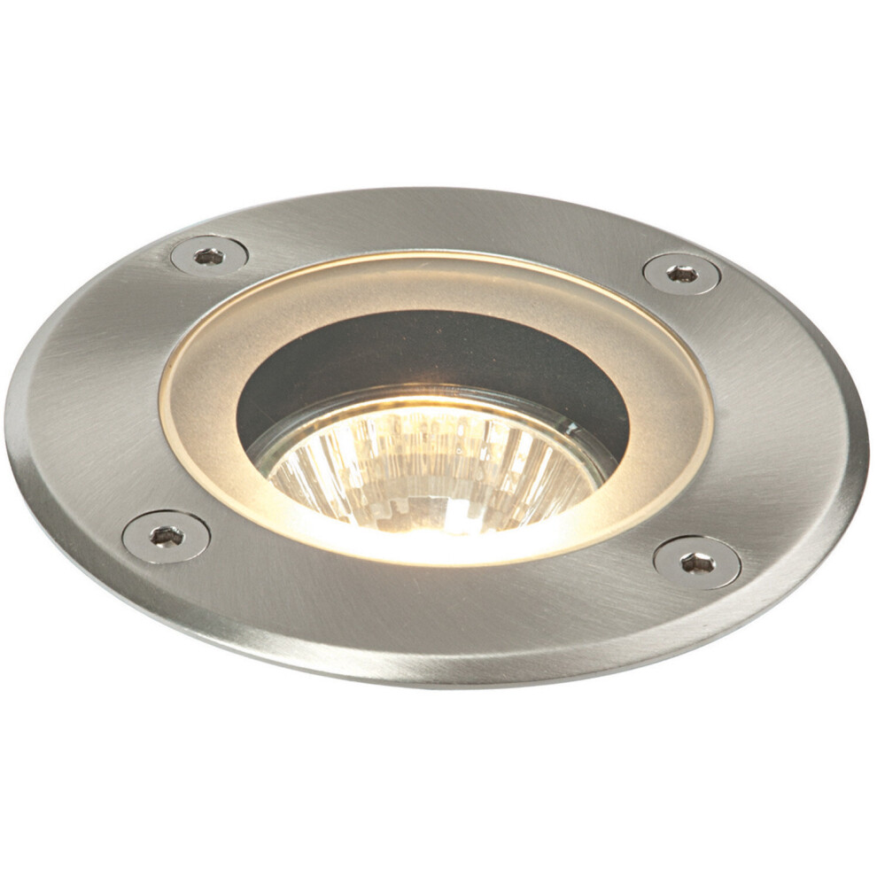 Marine Grade IP65 Round Ground Light - 50W GU10 Reflector  - Stainless Steel