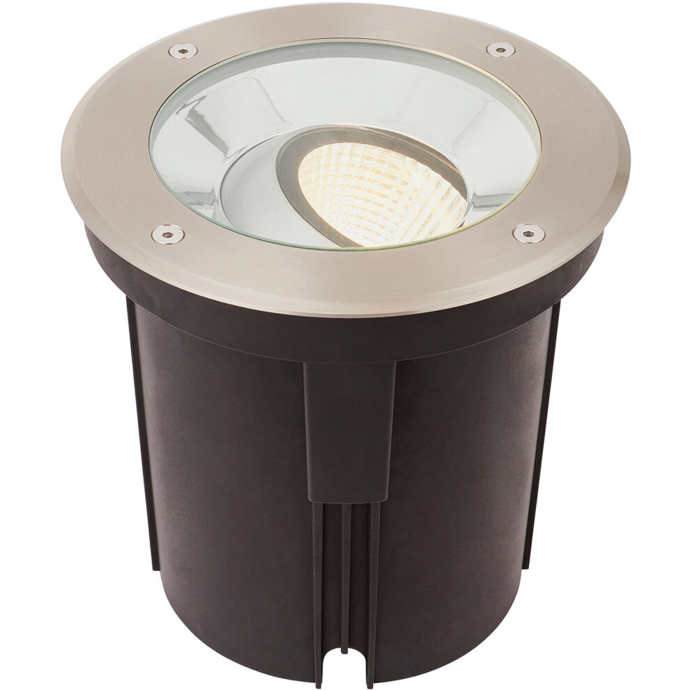 Loops Stainless Steel Ip67 Ground Light - 16.5W Warm White Tilting Head Led