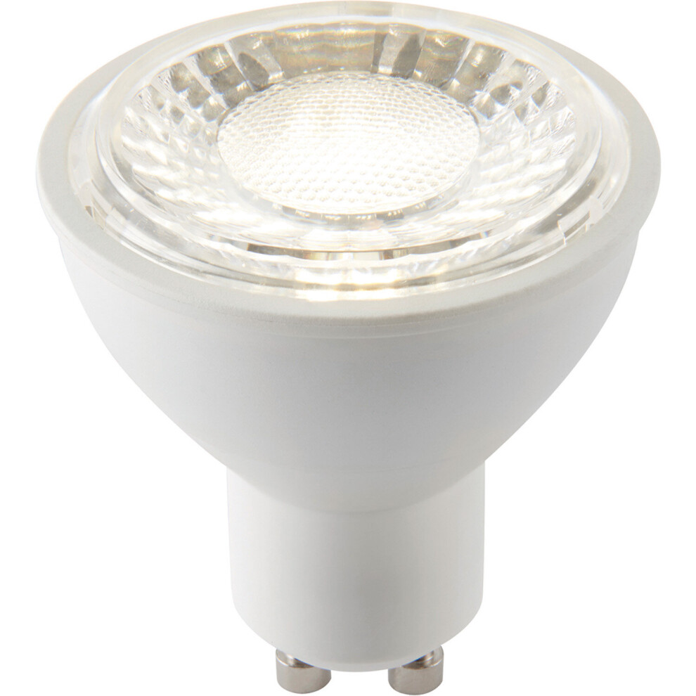 7W GU10 LED Bulb - Cool White - Indoor/Outdoor Light Bulb - Matt White