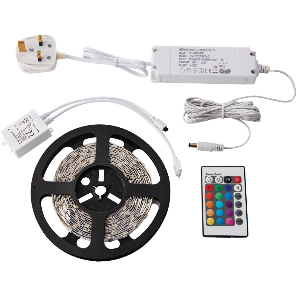 5m RGB Strip Light - 24W LED Driver - Remote Control - Flexible Lighting-image-OPC-P8ZTTJJ-NEW