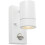 Loops Outdoor IP44 Wall Downlight - PIR Sensor - 7W GU10 LED - Gloss White 1