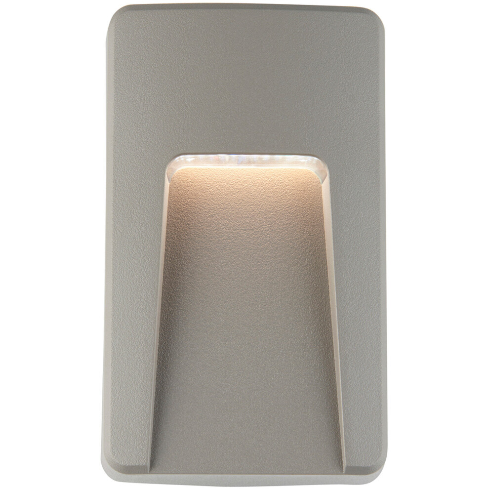 Loops Vertical Outdoor Pathway Guide Light - Indirect Cct Led - Grey Abs