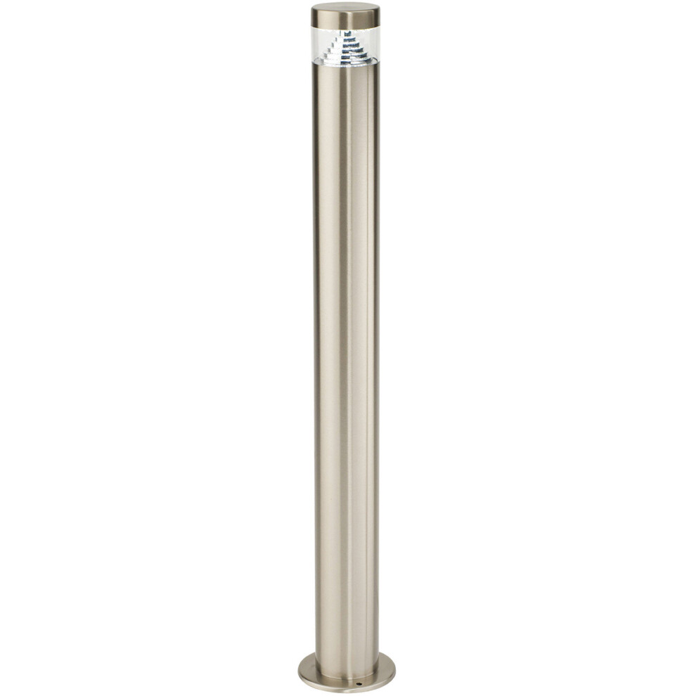 Stepped Outdoor Bollard Light - 3.3W LED - 800mm Height - Stainless Steel