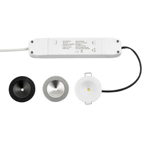 Loops 4 PACK Recessed Emergency Ceiling Guide Light Kit - Daylight White LED - White 2