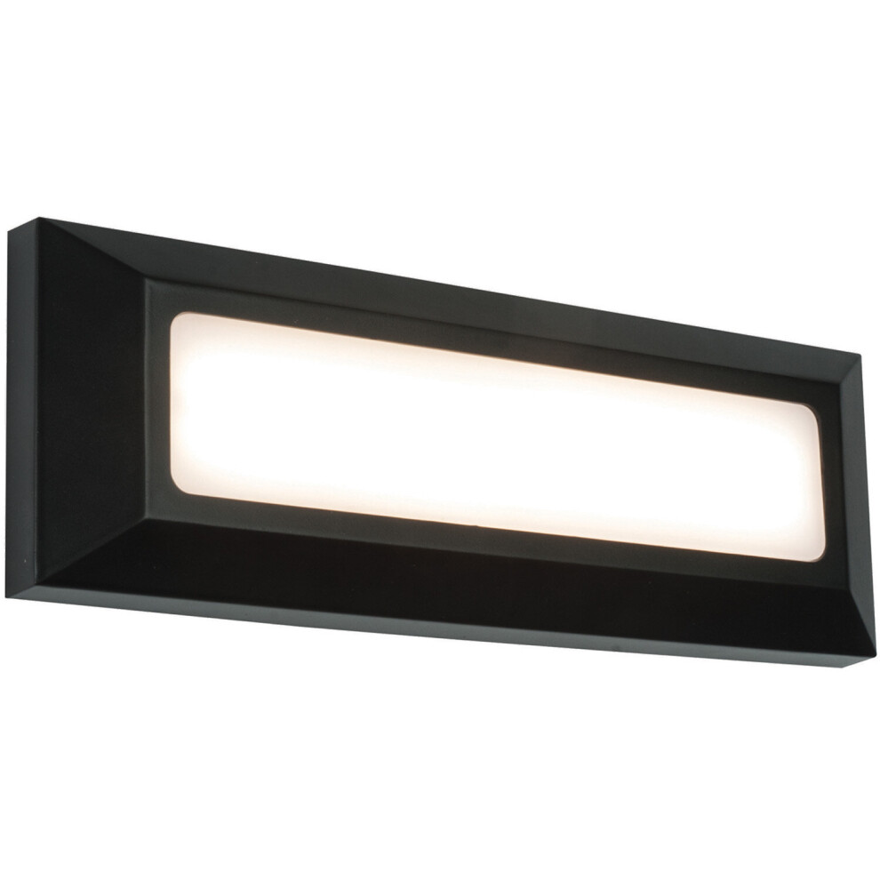 Outdoor IP65 Pathway Guide Light - Direct 3W Warm White LED - Black ABS Plastic