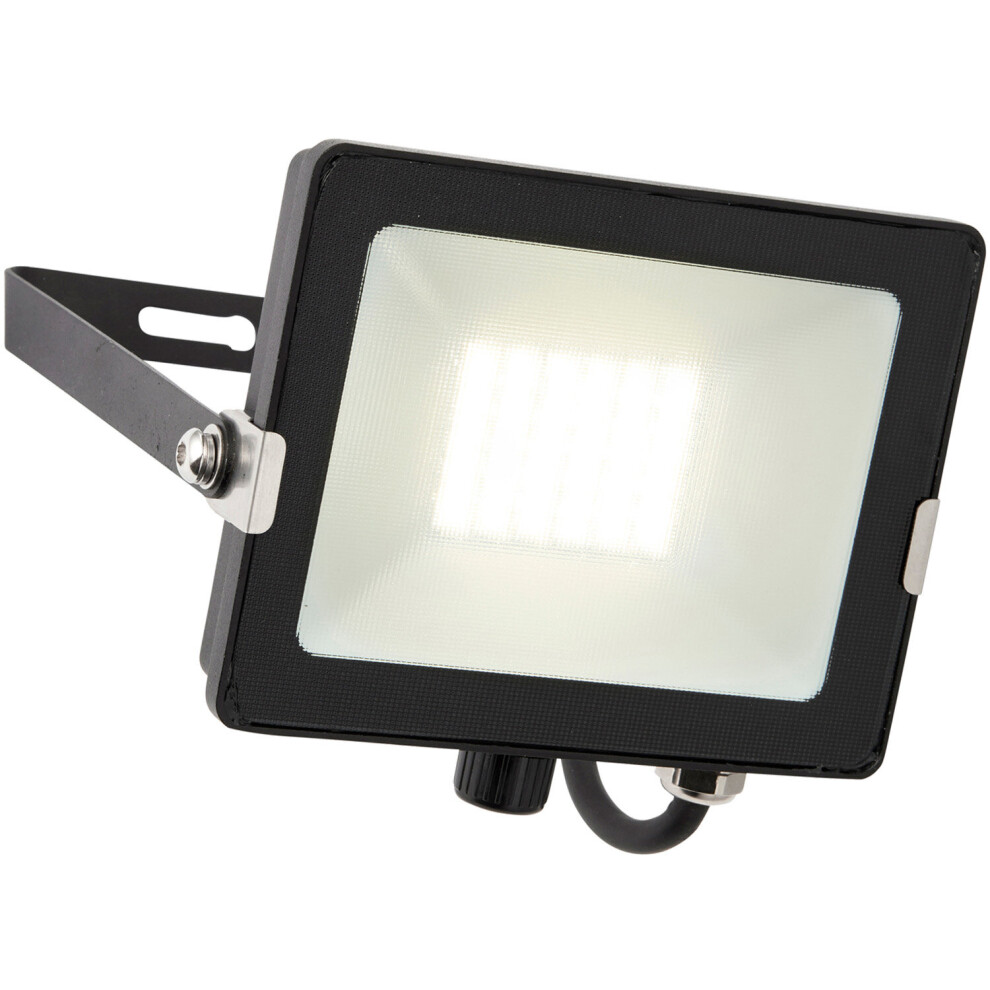 Loops Outdoor Waterproof Led Floodlight - 30W Cool White Led - Matt Black