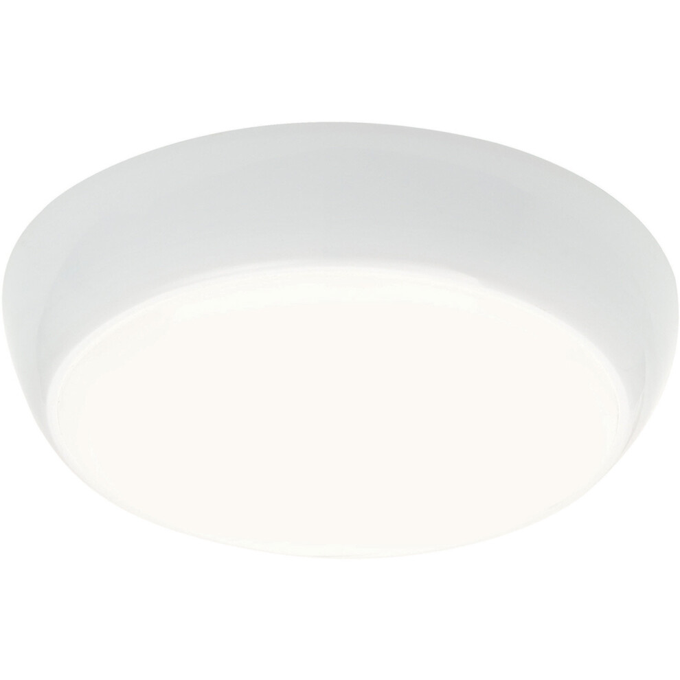 Round IP65 Bulkhead Light - 16W Cool White LED - Microwave Sensor