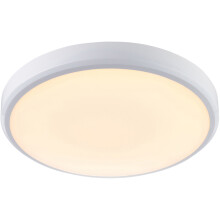 Flush Bathroom Wall OR Ceiling Function Light - 15W CCT LED - White
