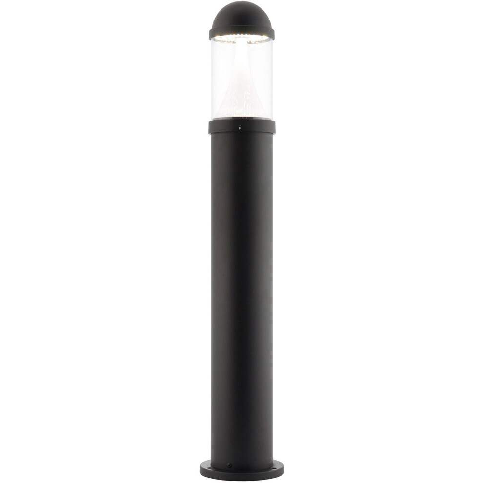 Loops Outdoor Bollard Post Light - 20W Cct Led Module - Textured Black Finish