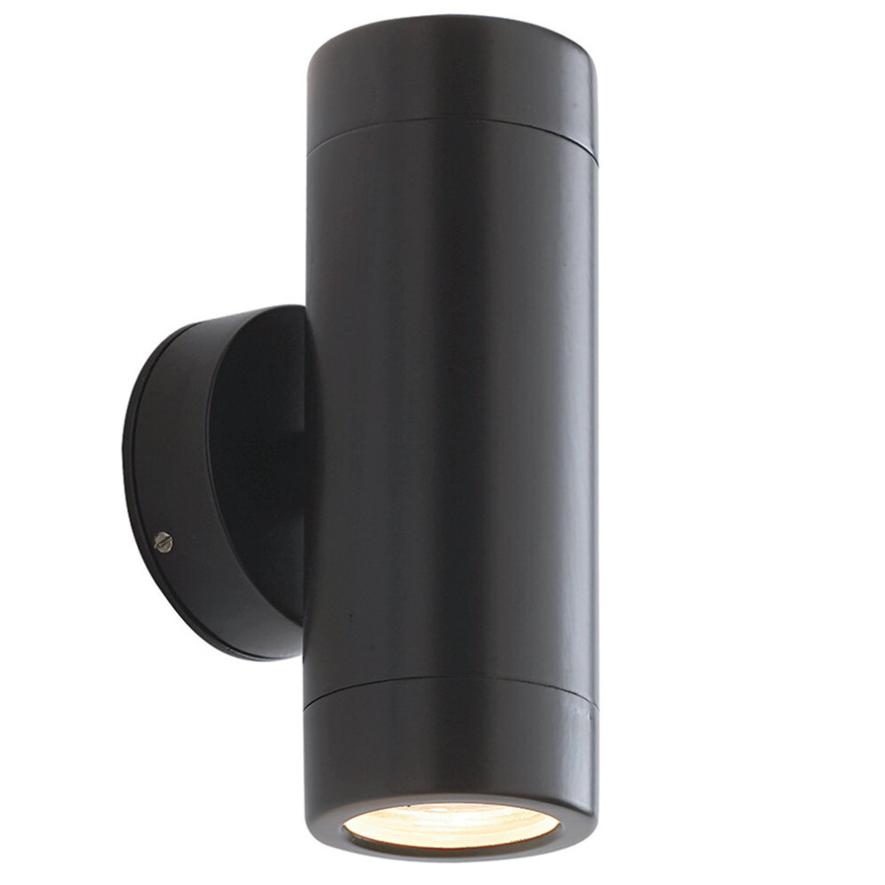 Loops Up & Down Twin Outdoor Wall Light - 2 X 7W Led Gu10 - Satin Black