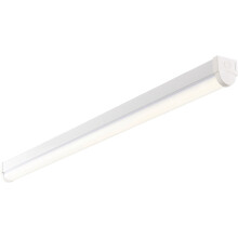 4ft Emergency Batten Light - 24.5W Cool White LED - Gloss White & Opal