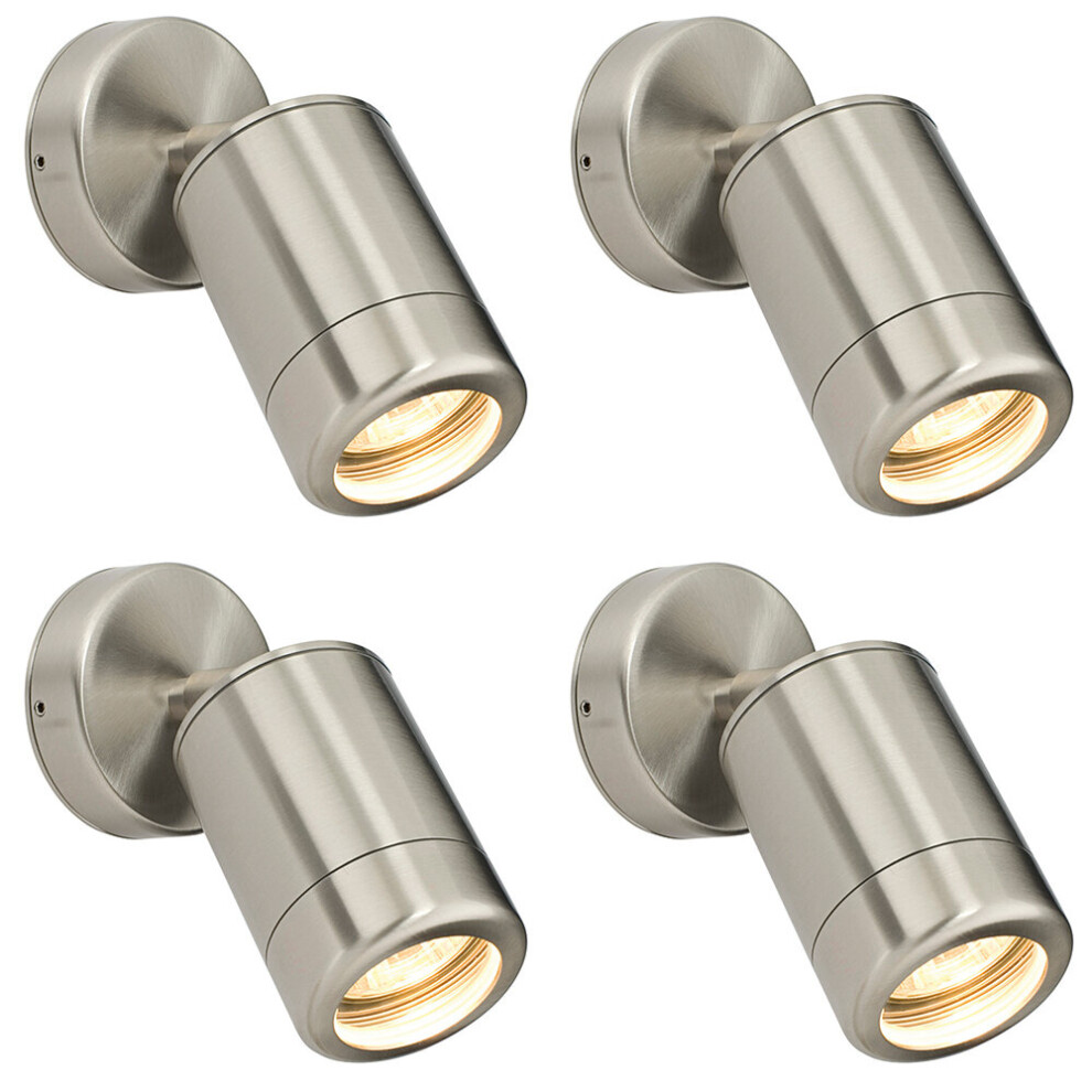 4 PACK Adjustable IP65 Spotlight - 7W LED GU10 - Marine Grade Stainless Steel