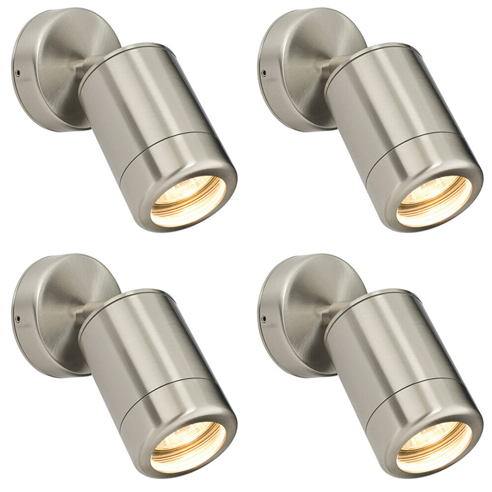 Loops 4 Pack Adjustable Ip65 Spot - 7W Led Gu10 - Marine Grade Stainless Steel Light