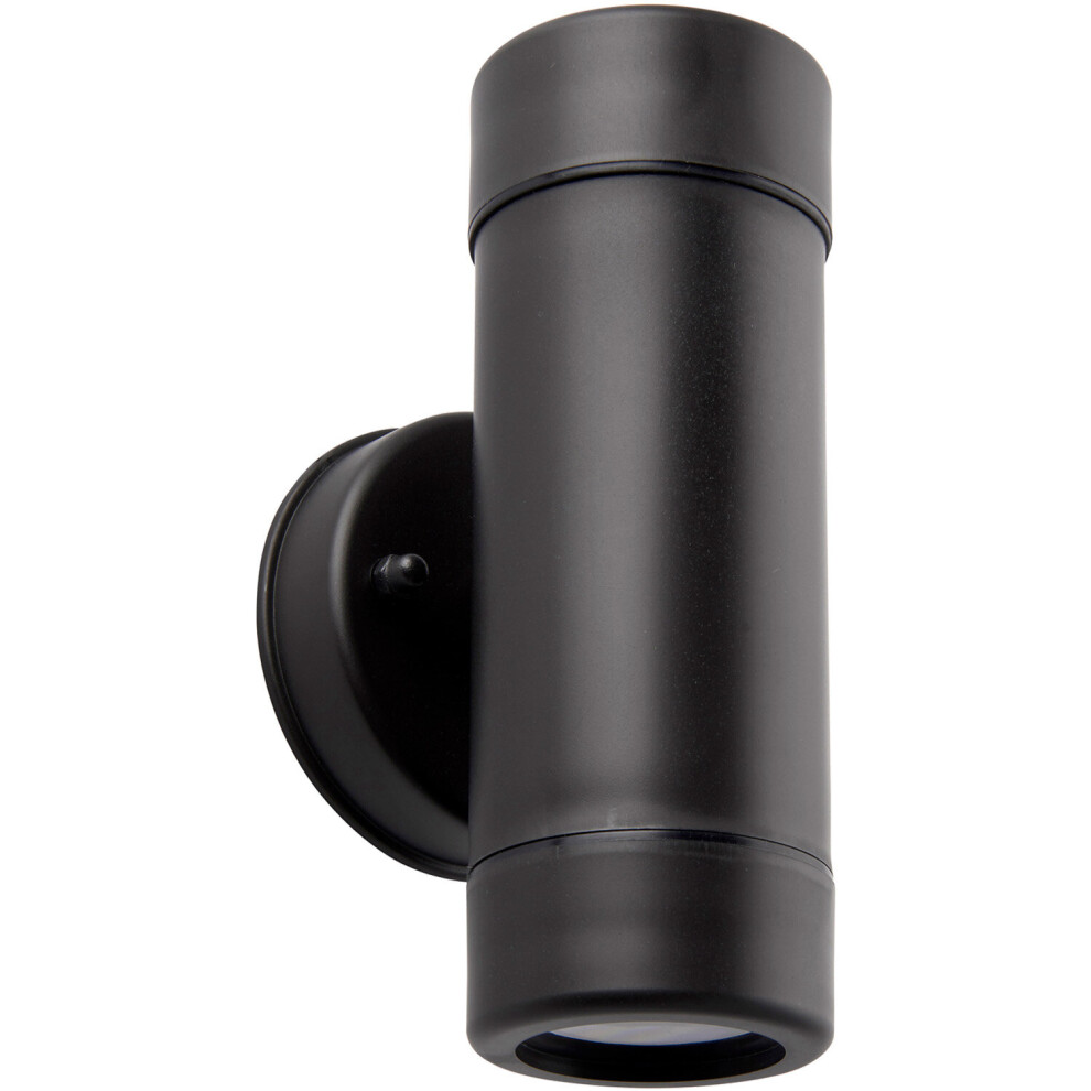 Loops Up & Down Twin Outdoor Downlight - Dimmable 2 X 7W Gu10 Led - Black