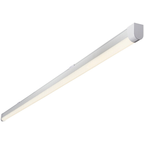 Loops 4ft Flicker Free Batten Light - 18W Cool White LED - Matt White & Opal
