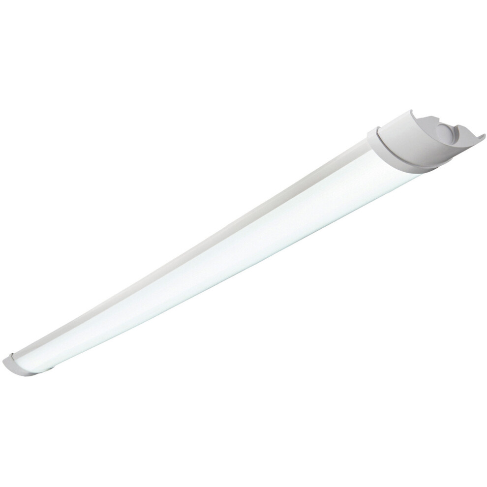  - 4Ft Ip65 Flush Batten Light18W Daylight White LedOpal & Gloss White Pc - Image 3