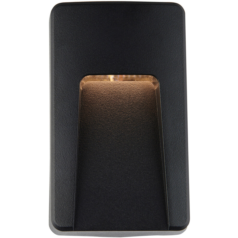 Loops Vertical Outdoor Pathway Guide Light - Indirect Cct Led - Black Abs