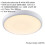 Loops Flush Bathroom Wall OR Ceiling Function Light - 15W CCT LED - White 2