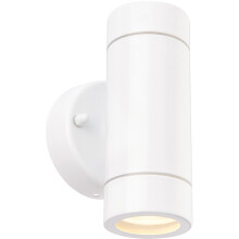 Up & Down Twin Outdoor IP44 Wall Light - 2 x 7W GU10 LED - Gloss White