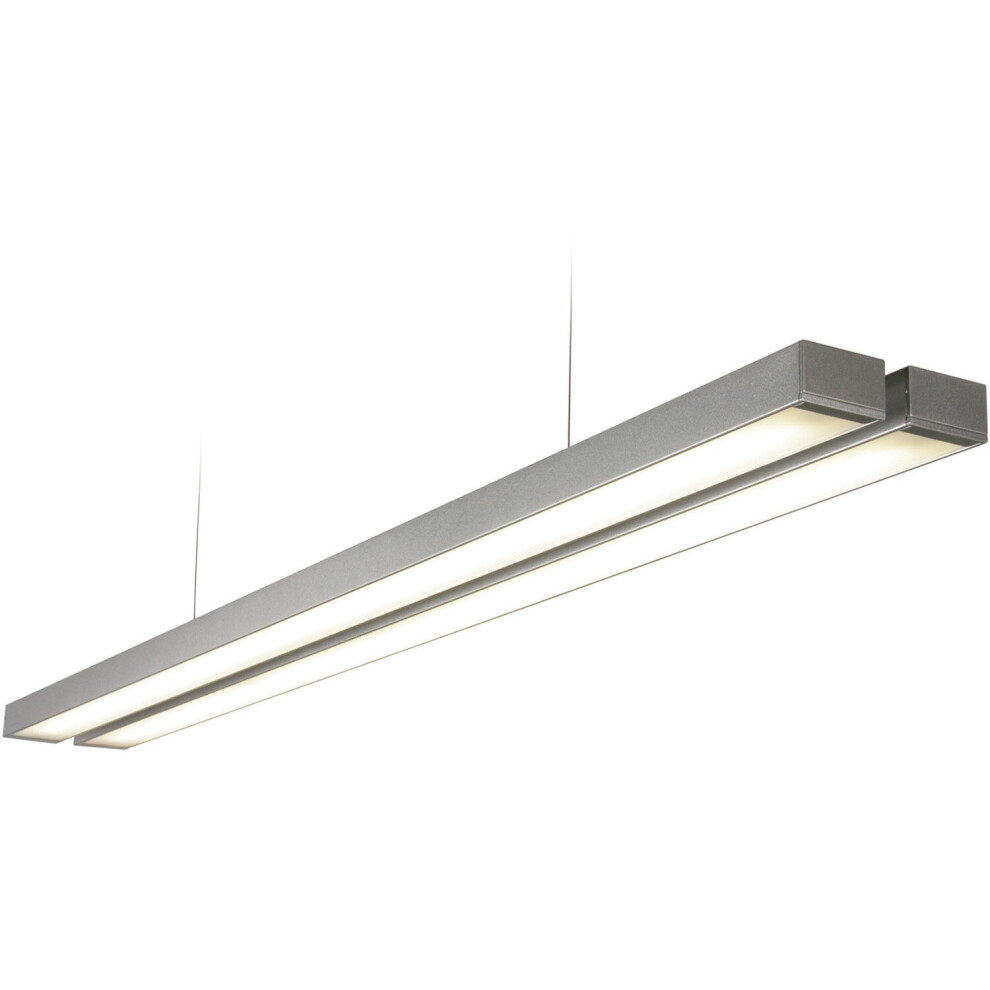 Twin Commercial LED Suspension Light - 1494mm x 156mm - 2 x 26W CCT LED Module