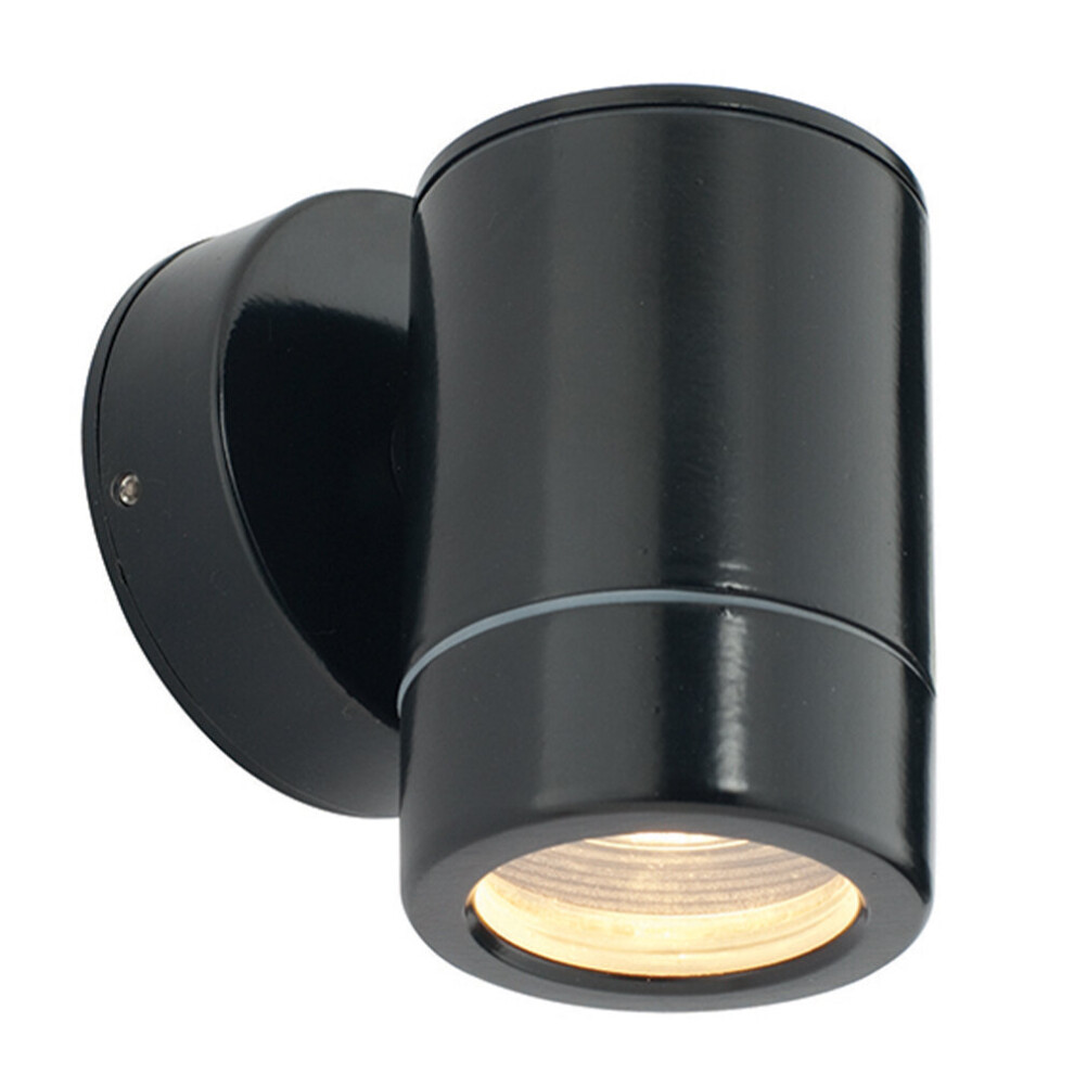 Outdoor IP65 Wall Downlight - Dimmable 7W LED GU10 - Satin Black