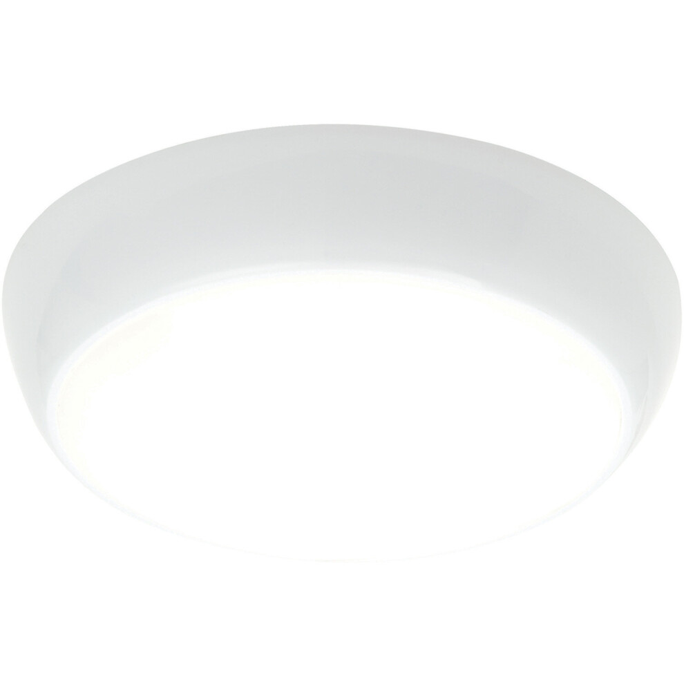 Emergency IP65 Bulkhead Light - 16W + 2W Cool White LEDs - Microwave Sensor