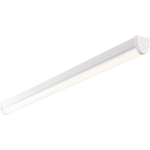 Loops 2 PACK 5ft Emergency Batten Light - 41W Cool White LED - Gloss White & Opal 2