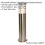 Loops 2 PACK Modern Outdoor Stainless Steel Post Light - 10.5W E27 LED - 500mm Height 2