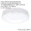 Loops Gloss White IP65 Bulkhead Light - 18W CCT LED Module - Emergency LED 2