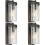 Loops 4 PACK Modern Outdoor IP44 Wall Lantern Light - 15W E27 GLS LED - Dimmable 1