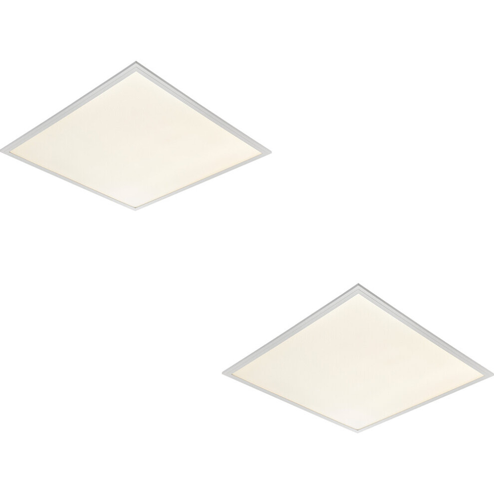 2 PACK Anti-Glare Ceiling Panel Light - 40W Cool White LED - White Paint-image-OPC-P8ZTTZN-NEW