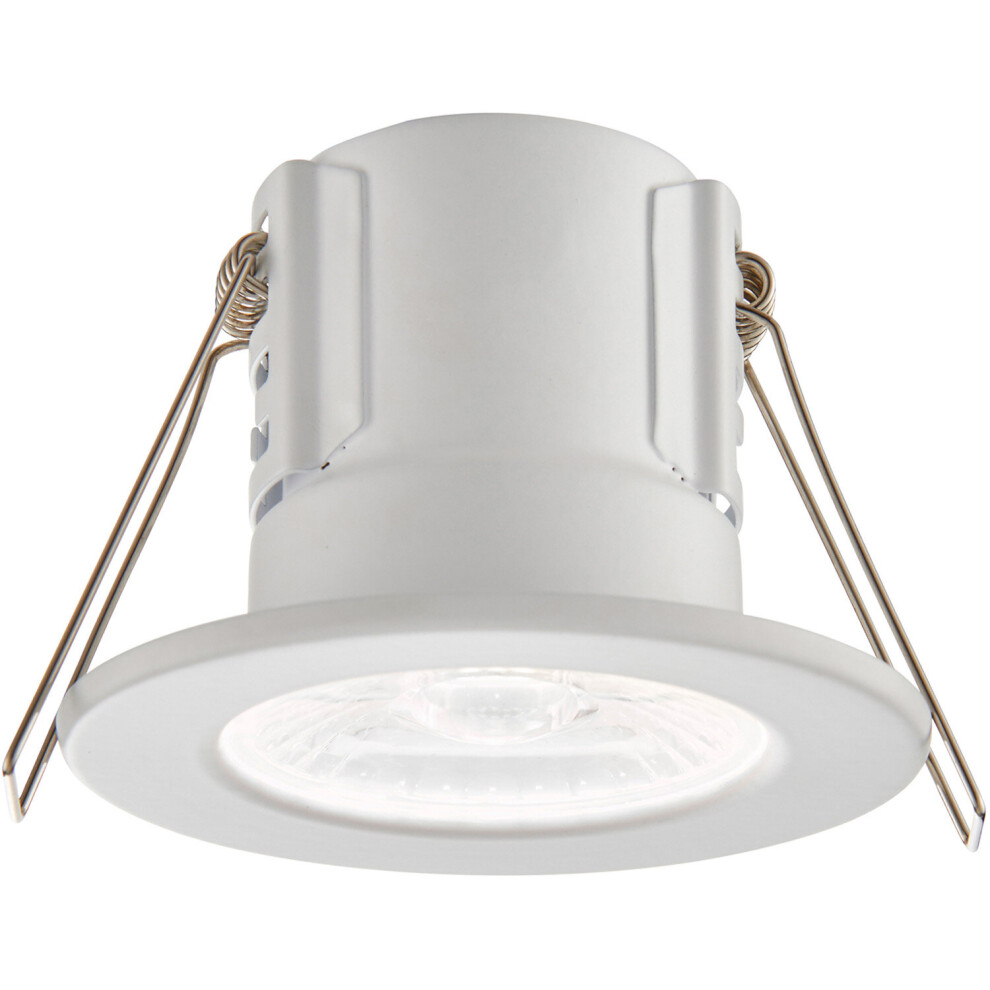 Loops Tool-Less Recessed Bathroom Downlight - 8.5W Cool Led - Matt White