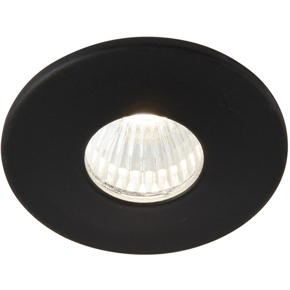 Mini Recessed Downlight Fixture - 4W Cool White COB LED - Matt Black