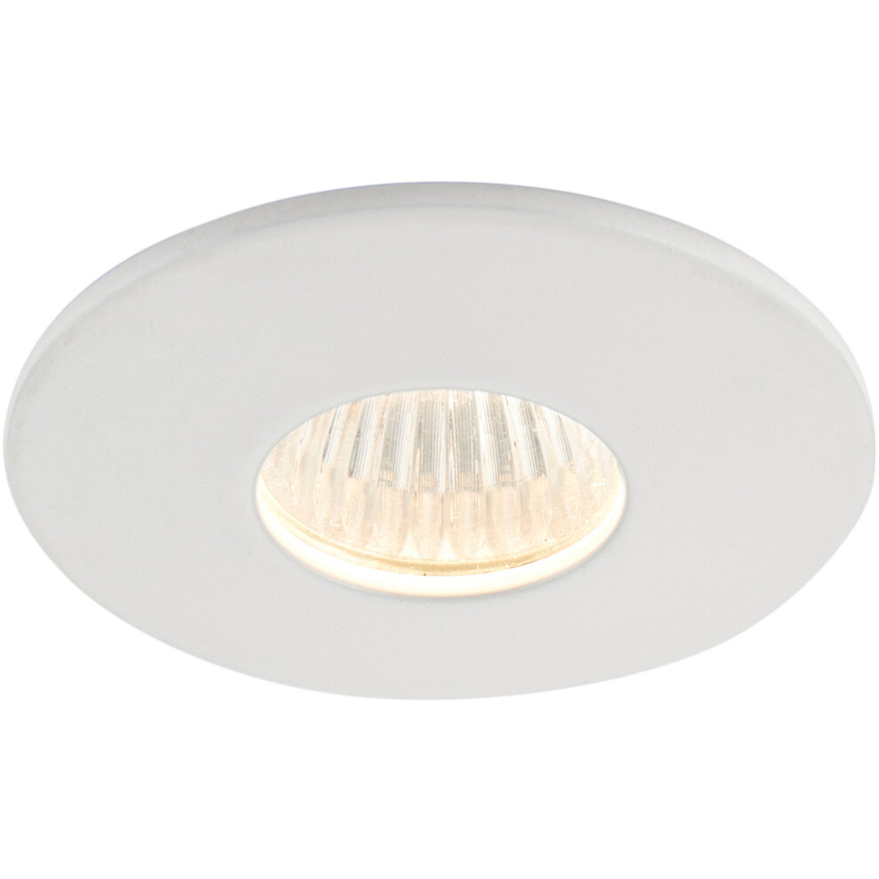 Loops Mini Recessed Downlight Fixture - 4W Warm Cob Led - Matt White