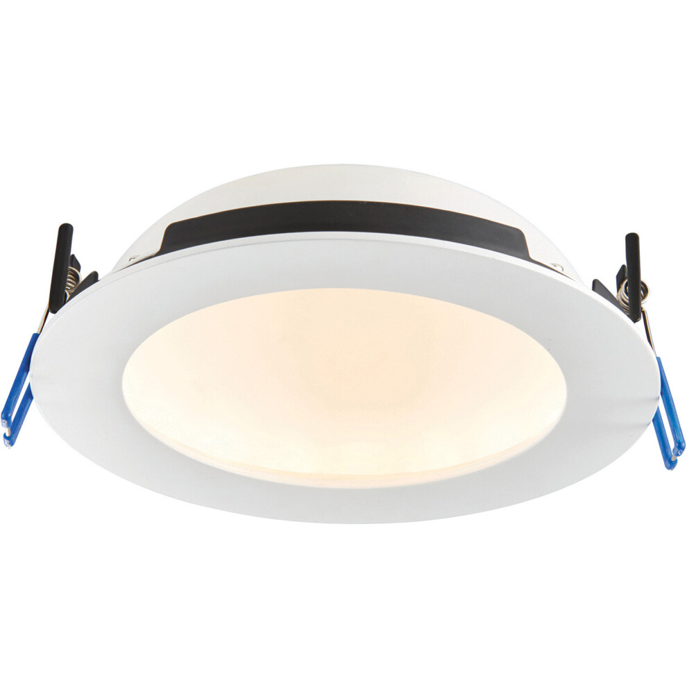 Anti-Glare Recessed IP65 Ceiling Downlight - 15W CCT LED Module - Matt White