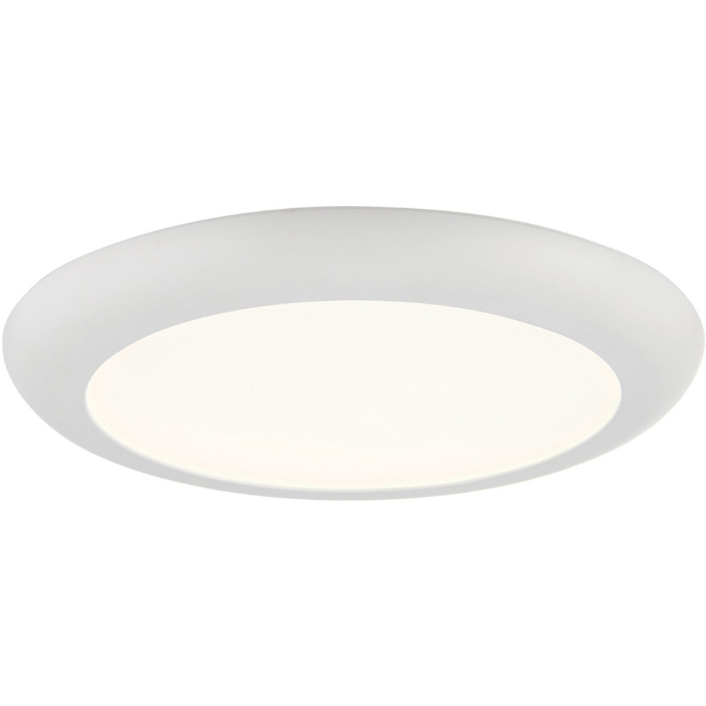 Ultra Slim Recessed Ceiling Downlight - 18W Cool White LED - Matt White