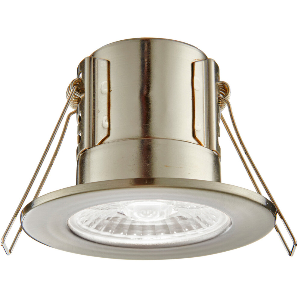 Loops Tool-Less Recessed Bathroom Downlight - 4W Cool Led - Nickel White