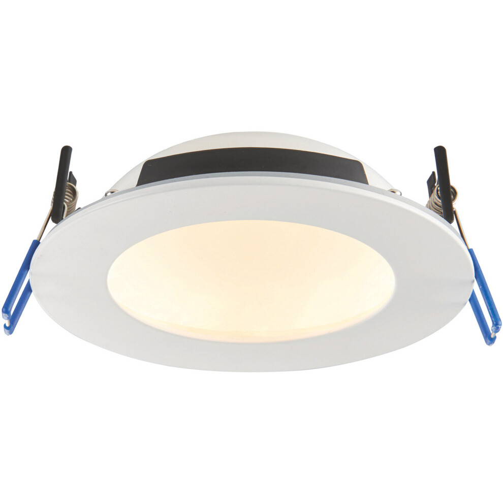 Loops Anti-Glare Recessed Ip65 Ceiling Downlight - 12W Cct Led - Matt White