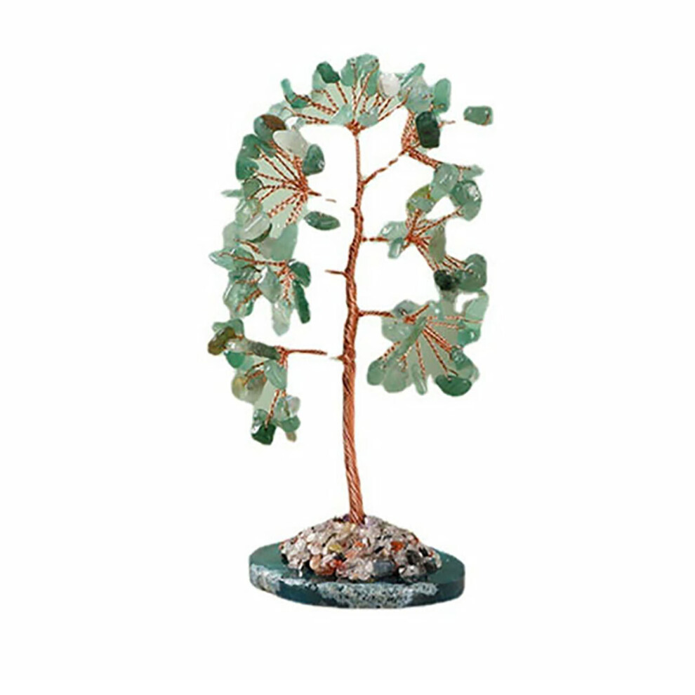 (Green) Natural Stone Fortune Tree Decorative Ornament