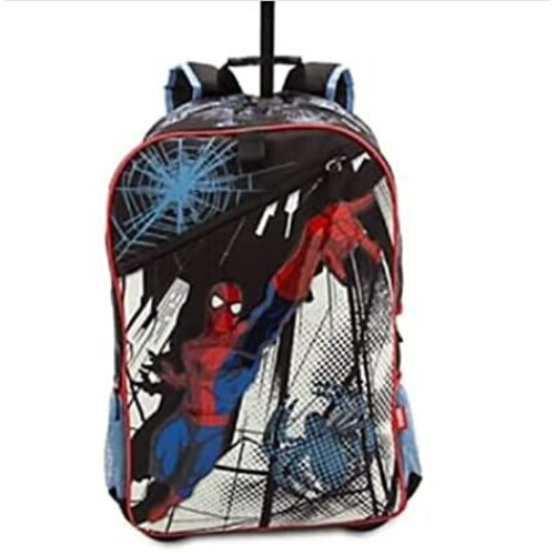 Disney Spider Man Rolling Luggage Backpack Wheeled Trolley NEW