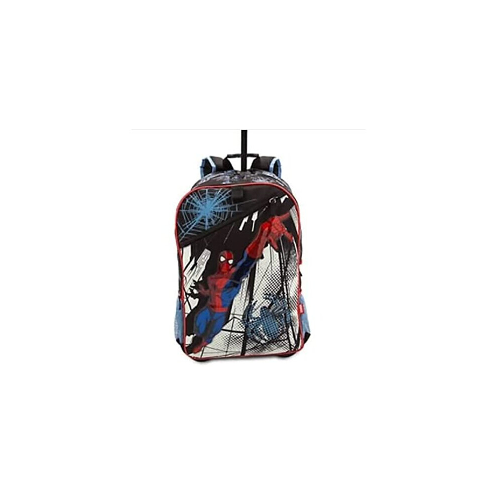 Spider Man Rolling Luggage Backpack Wheeled Trolley NEW