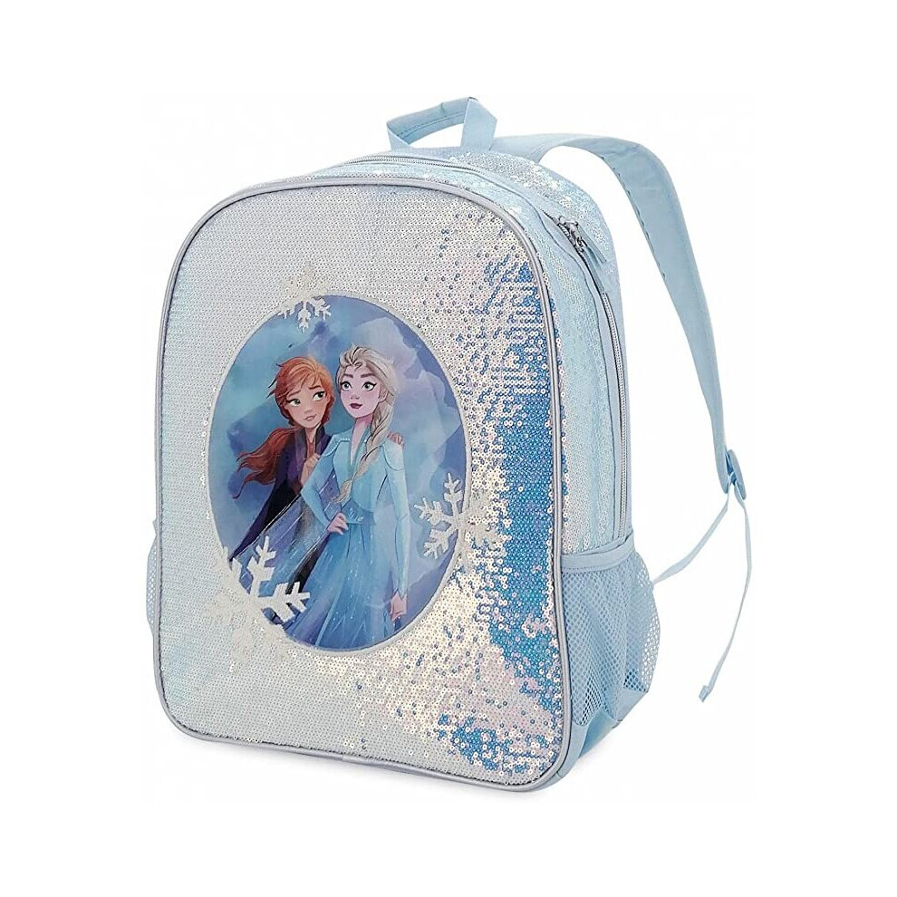 Disney Frozen 2 Backpack Glitter Sequin Anna Elsa Artwork New