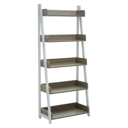 Premier Housewares Versatile Five Tier Light Oak Shelf Unit, Ample Storage Space Shelving Unit, Durable Tall Cupboard Shelves