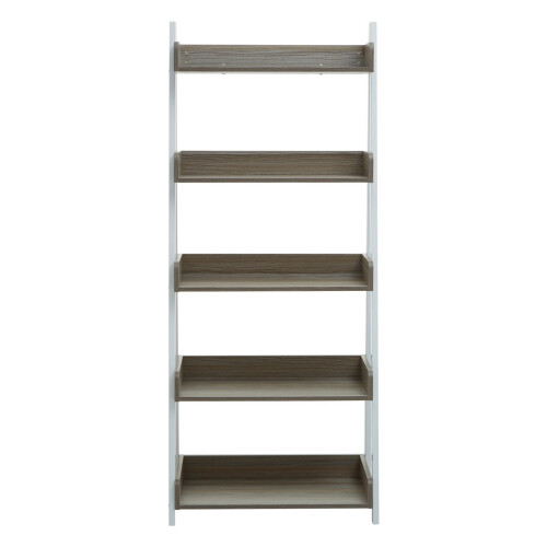 Premier Housewares Versatile Five Tier Light Oak Shelf Unit, Ample Storage Space Shelving Unit, Durable Tall Cupboard Shelves 1
