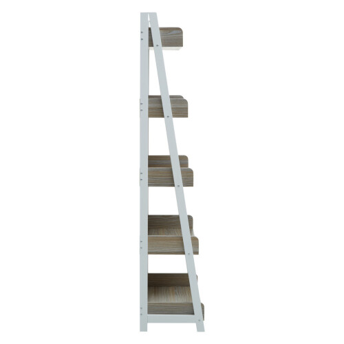 Premier Housewares Versatile Five Tier Light Oak Shelf Unit, Ample Storage Space Shelving Unit, Durable Tall Cupboard Shelves 2
