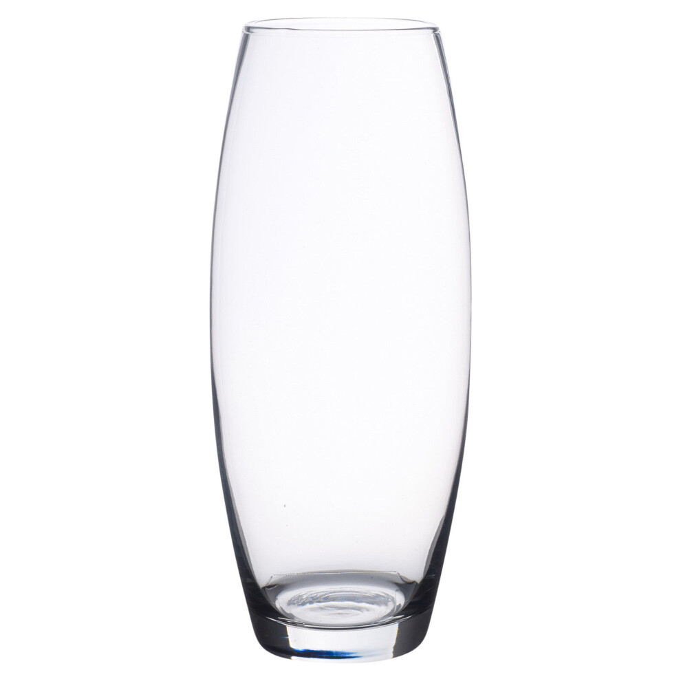 (Bent) Pasabahce Glass Straight Wide Bent Flower Vase