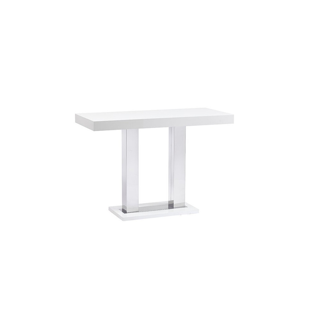 Caprice High Gloss Bar Table Rectangular Large In White