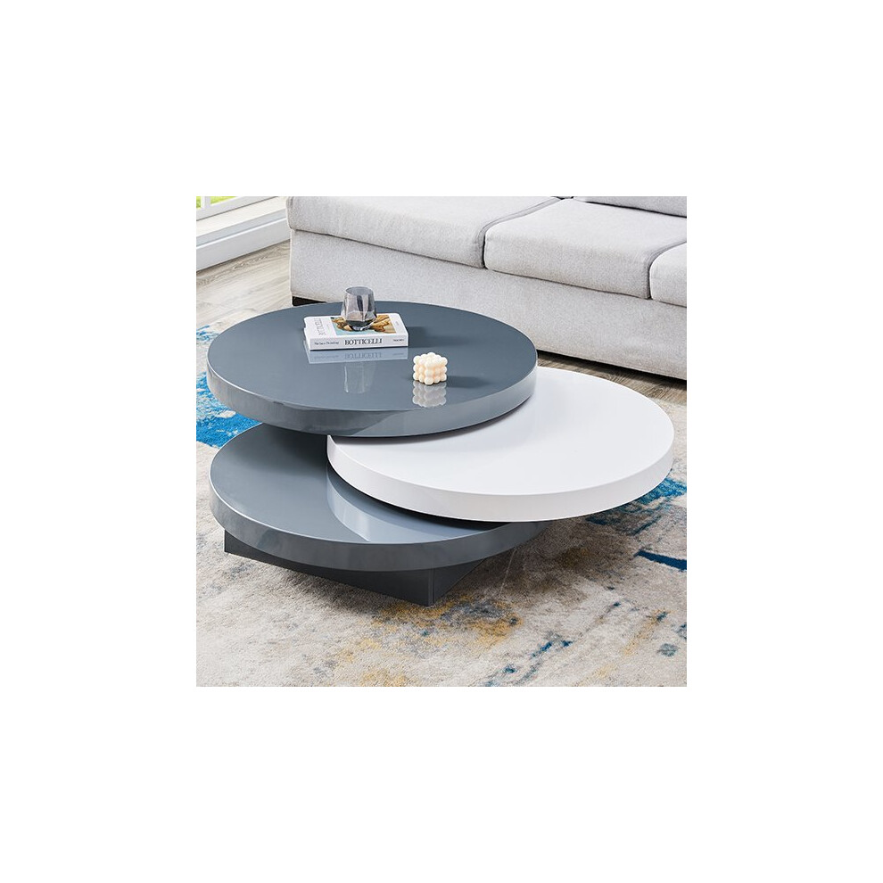 Grey rotating 2024 coffee table