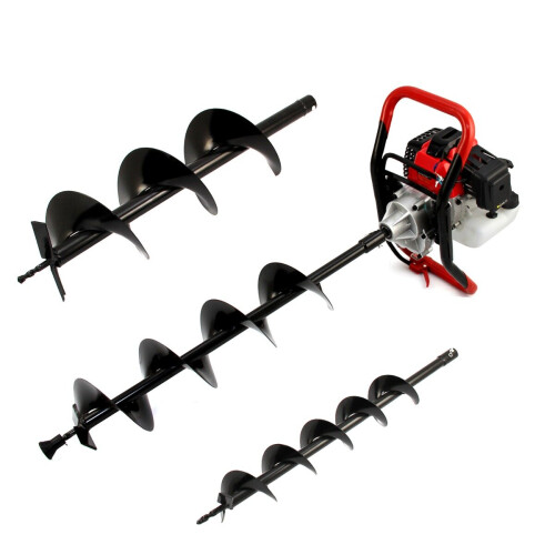 T-Mech Coclea da Terra 3HP con 3 Trapani di Diverso Diametro & Kit di Sicurezza 2