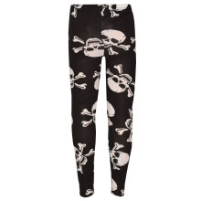 (5-6 Years, Legging) Girls Skull Print Crop Top & Legging Skater Dress